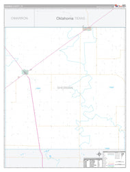 Sherman County, TX Premium Style Wall Map