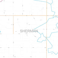 Sherman County, TX Premium Style Wall Map