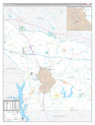 Smith County, TX Premium Style Wall Map