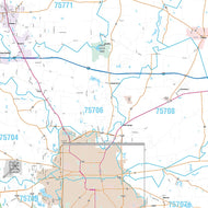 Smith County, TX Premium Style Wall Map