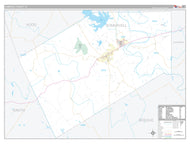 Somervell County, TX Premium Style Wall Map