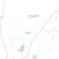 Starr County, TX Premium Style Wall Map