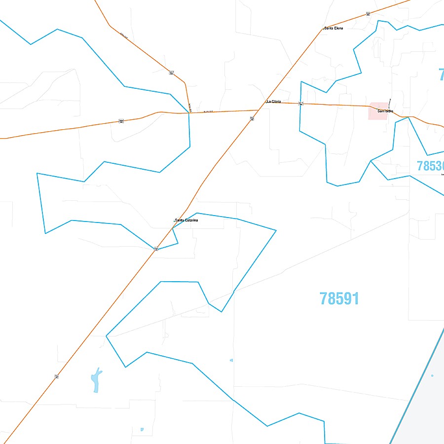 Starr County, TX Premium Style Wall Map