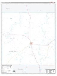 Stonewall County, TX Premium Style Wall Map