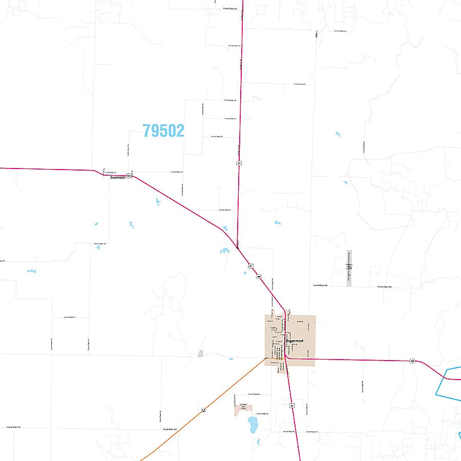 Stonewall County, TX Premium Style Wall Map