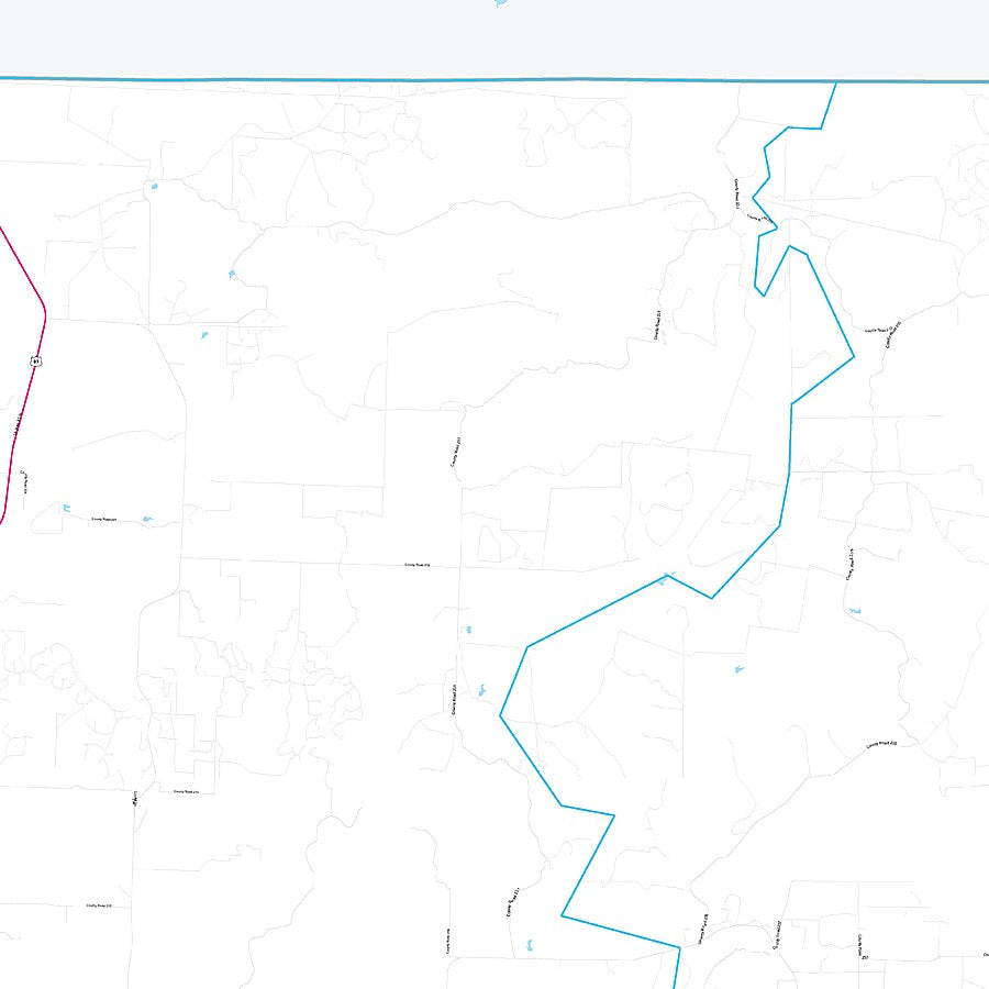 Stonewall County, TX Premium Style Wall Map