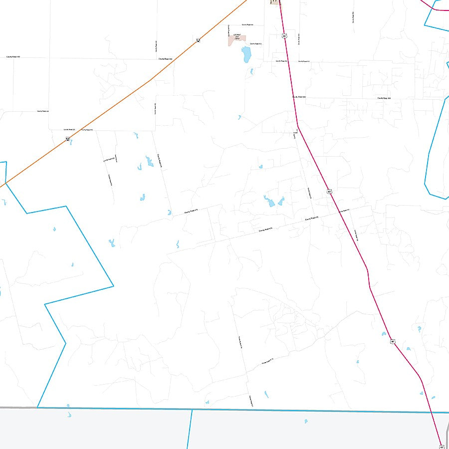 Stonewall County, TX Premium Style Wall Map