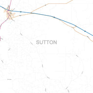 Sutton County, TX Premium Style Wall Map