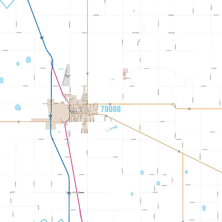 Swisher County, TX Premium Style Wall Map