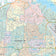 Tarrant County, TX Premium Style Wall Map