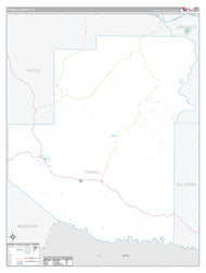 Terrell County, TX Premium Style Wall Map
