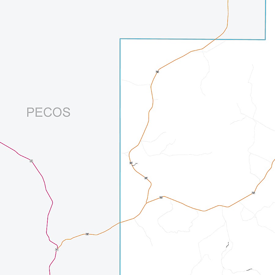 Terrell County, TX Premium Style Wall Map