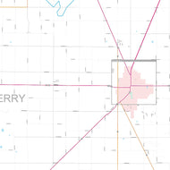 Terry County, TX Premium Style Wall Map