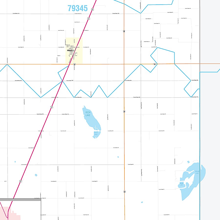 Terry County, TX Premium Style Wall Map