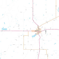 Throckmorton County, TX Premium Style Wall Map