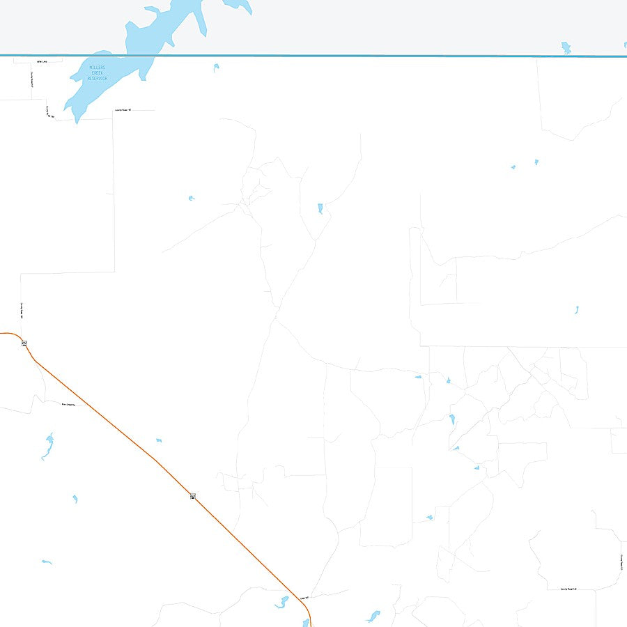 Throckmorton County, TX Premium Style Wall Map