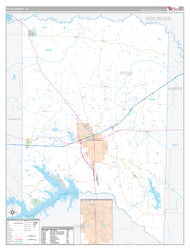 Titus County, TX Premium Style Wall Map