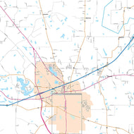 Titus County, TX Premium Style Wall Map