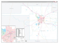 Tom Green County, TX Premium Style Wall Map