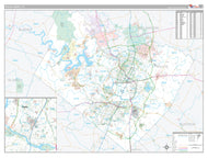 Travis County, TX Premium Style Wall Map