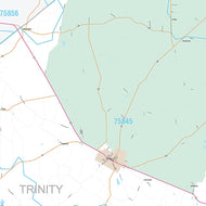 Trinity County, TX Premium Style Wall Map