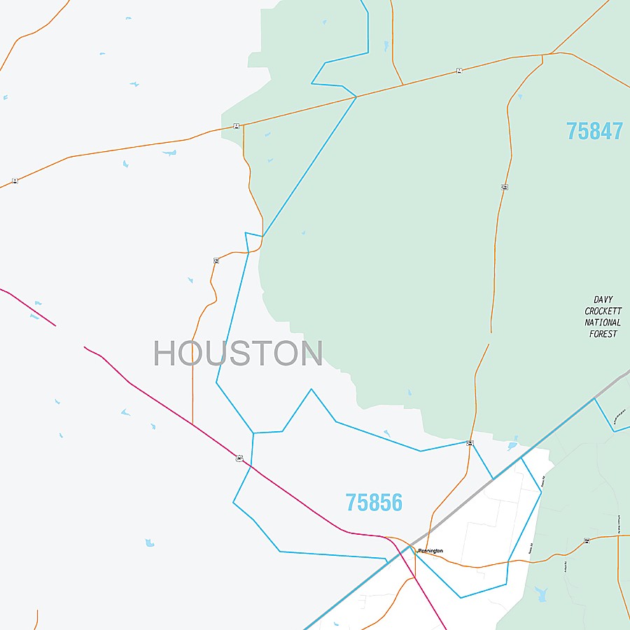 Trinity County, TX Premium Style Wall Map