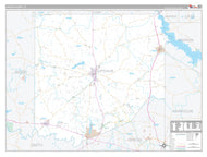 Upshur County, TX Premium Style Wall Map