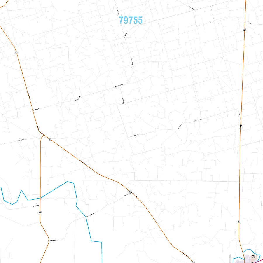 Upton County, TX Premium Style Wall Map