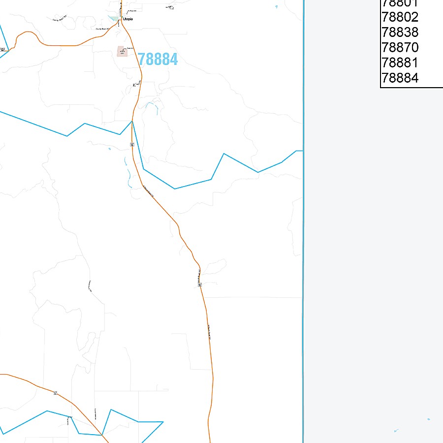 Uvalde County, TX Premium Style Wall Map
