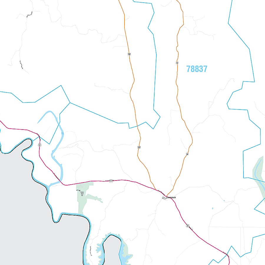 Val Verde County, TX Premium Style Wall Map