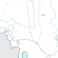 Val Verde County, TX Premium Style Wall Map