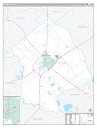 Victoria County, TX Premium Style Wall Map