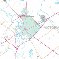 Victoria County, TX Premium Style Wall Map