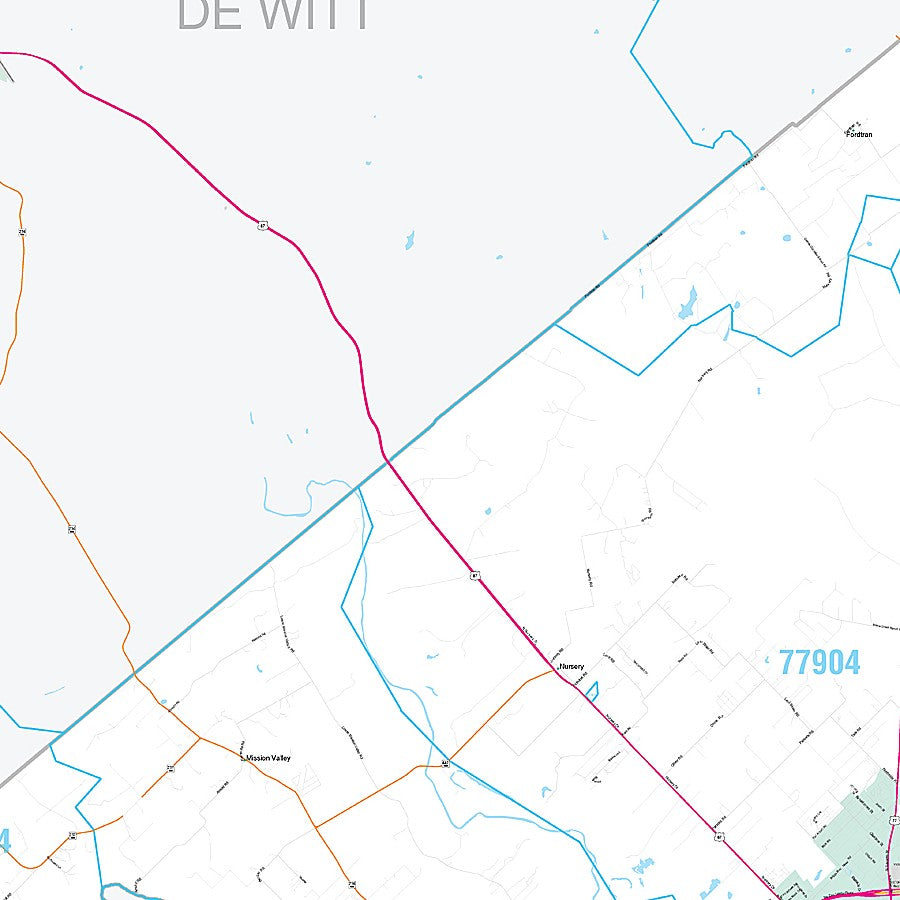 Victoria County, TX Premium Style Wall Map