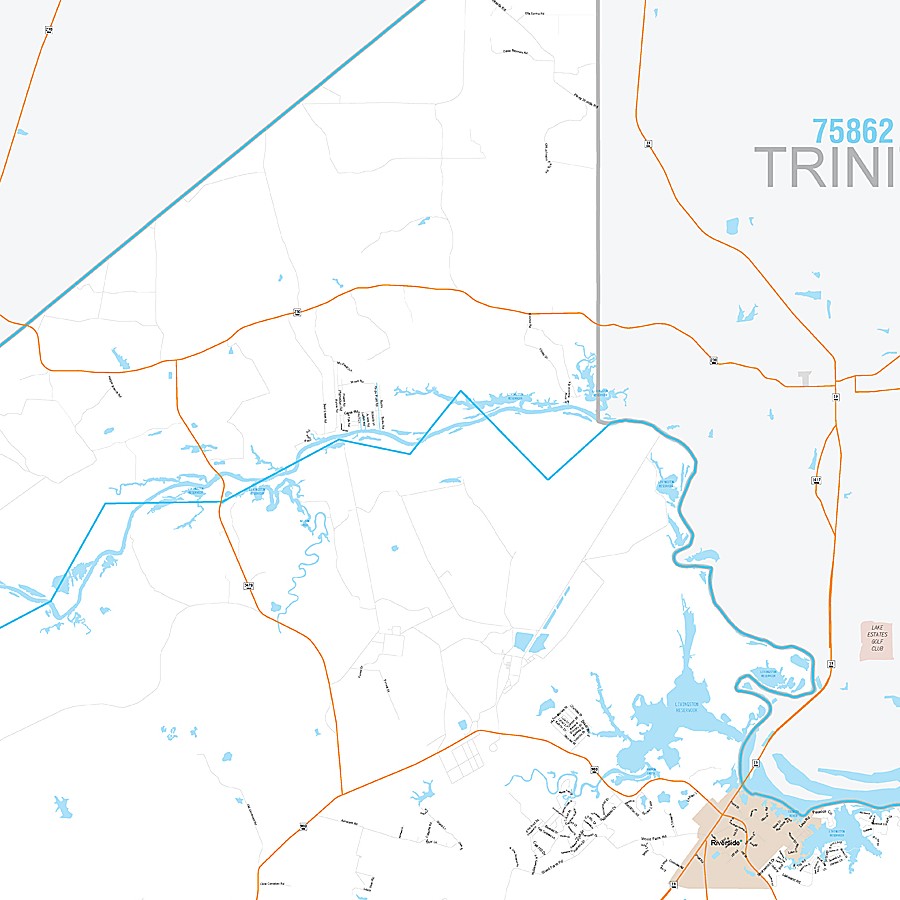 Walker County, TX Premium Style Wall Map