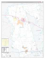 Waller County, TX Premium Style Wall Map