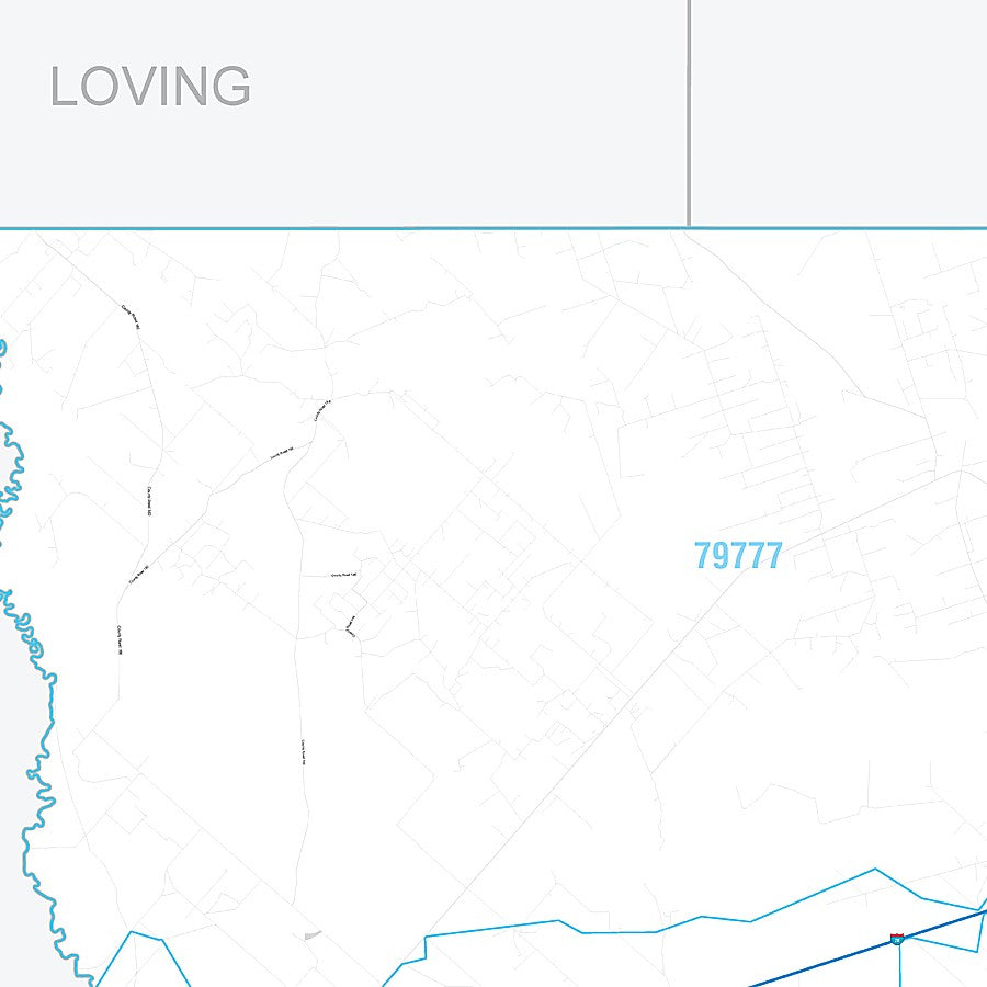 Ward County, TX Premium Style Wall Map