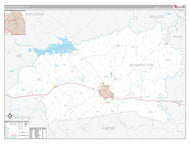 Washington County, TX Premium Style Wall Map