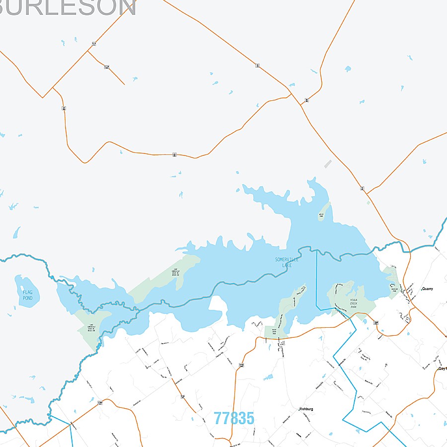 Washington County, TX Premium Style Wall Map