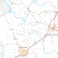 Wharton County, TX Premium Style Wall Map