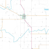 Wheeler County, TX Premium Style Wall Map