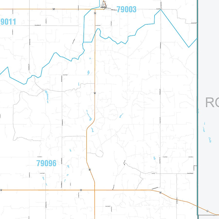 Wheeler County, TX Premium Style Wall Map