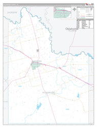 Wilbarger County, TX Premium Style Wall Map