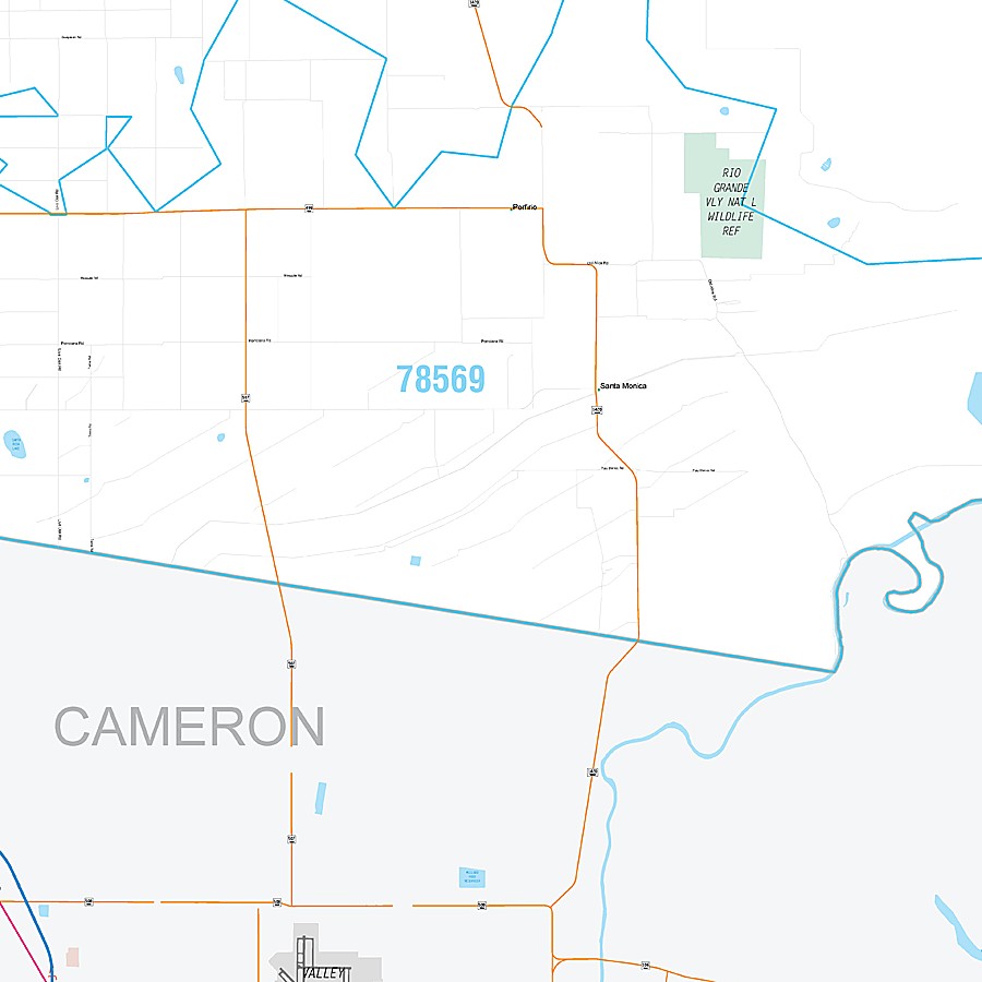 Willacy County, TX Premium Style Wall Map