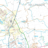 Williamson County, TX Premium Style Wall Map