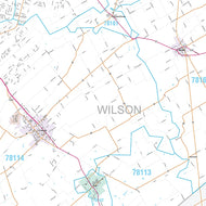 Wilson County, TX Premium Style Wall Map