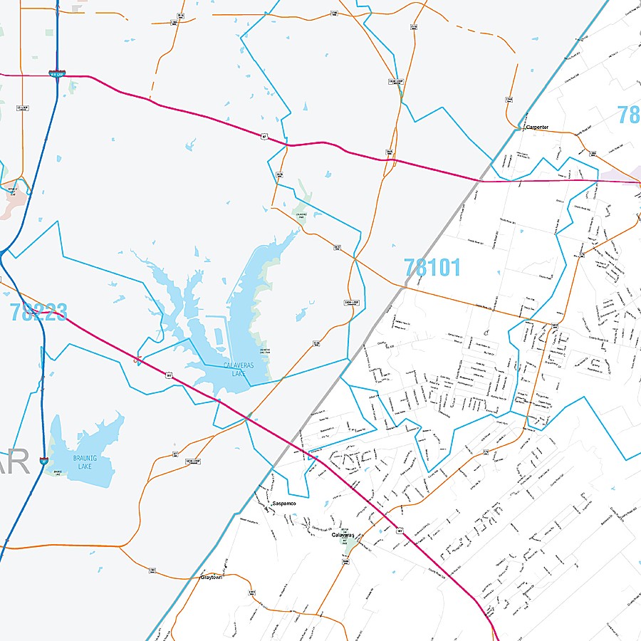 Wilson County, TX Premium Style Wall Map