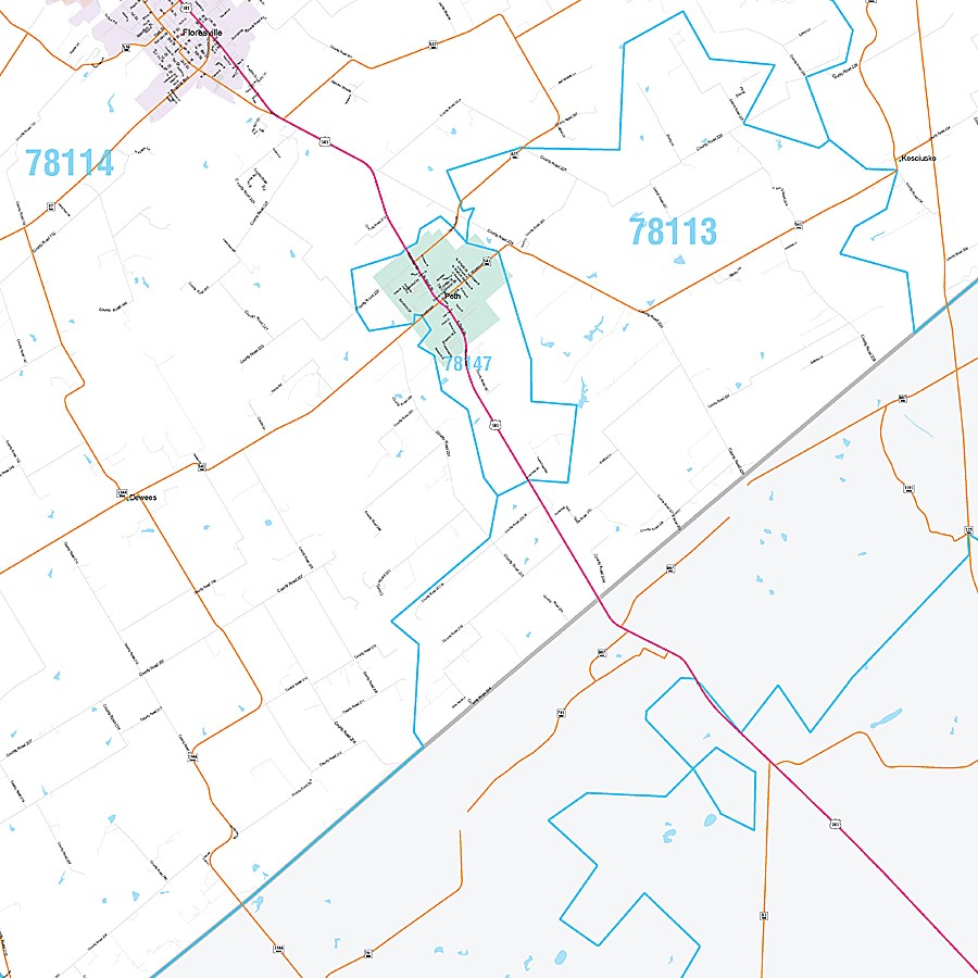 Wilson County, TX Premium Style Wall Map