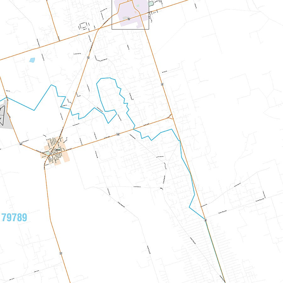 Winkler County, TX Premium Style Wall Map