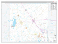 Wise County, TX Premium Style Wall Map